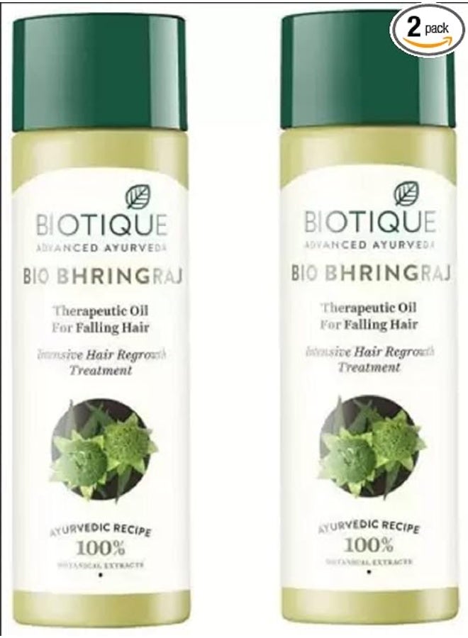 BIOTIQUE Bio Bhringraj Hair Oil Each 120ml Pack Of 2 Hair Oil (240 g) - Image 1